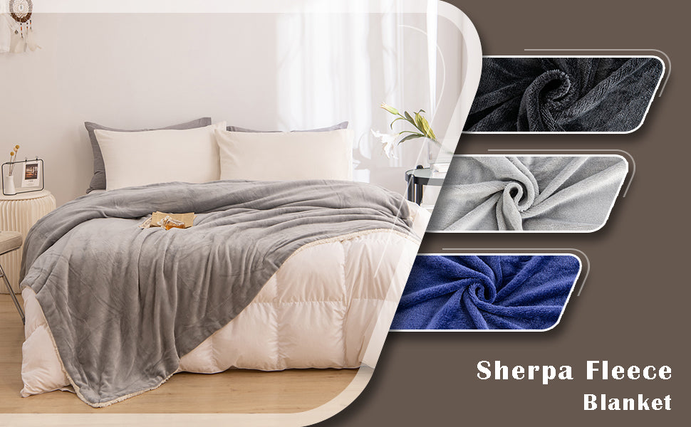 480 GSM Luxury Heavy Sherpa Blanket – Ultra Soft Warm Faux Fur Mink Throw for Sofa & Bed – Plush Fleece Winter Blanket UK