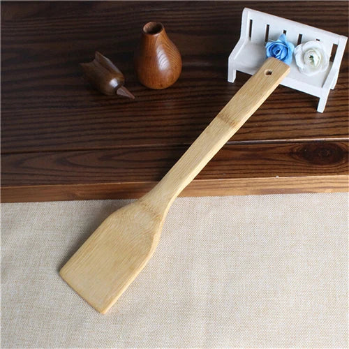 Bamboo Cooking Utensil Set – 6‑Piece Eco‑Friendly Wooden Spoon and Spatula Kit