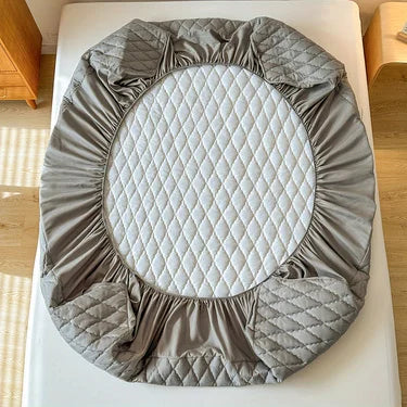 Waterproof Fitted Mattress Protector – Single, Double, 140/160 Sizes, Grey or White, Anti‑Dust Mite and Breathable