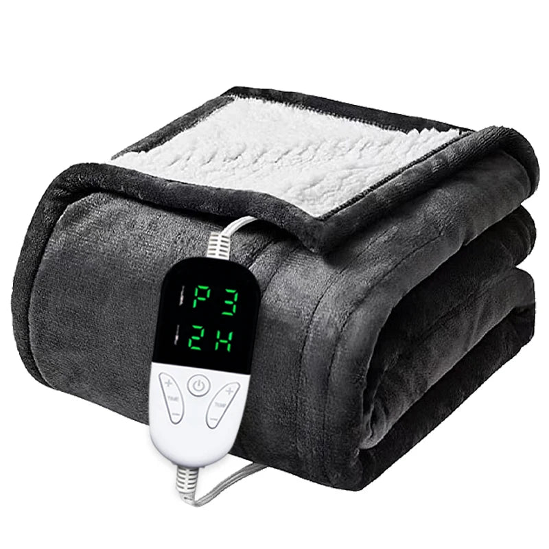 silent night luxury heated throw - Electric Blanket for Sofa or Single Bed, EU Plug