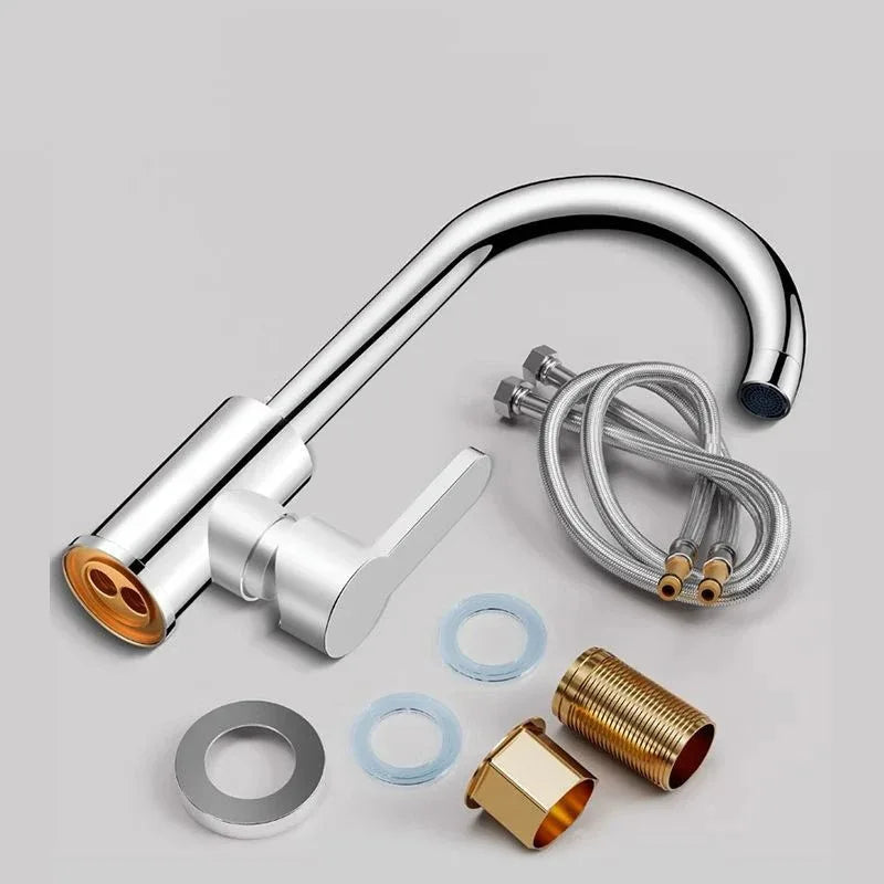 Kitchen Mixer Tap with Hot and Cold Water – Splash‑Proof, High‑Pressure Stainless Steel Faucet for Sink and Dishwashing