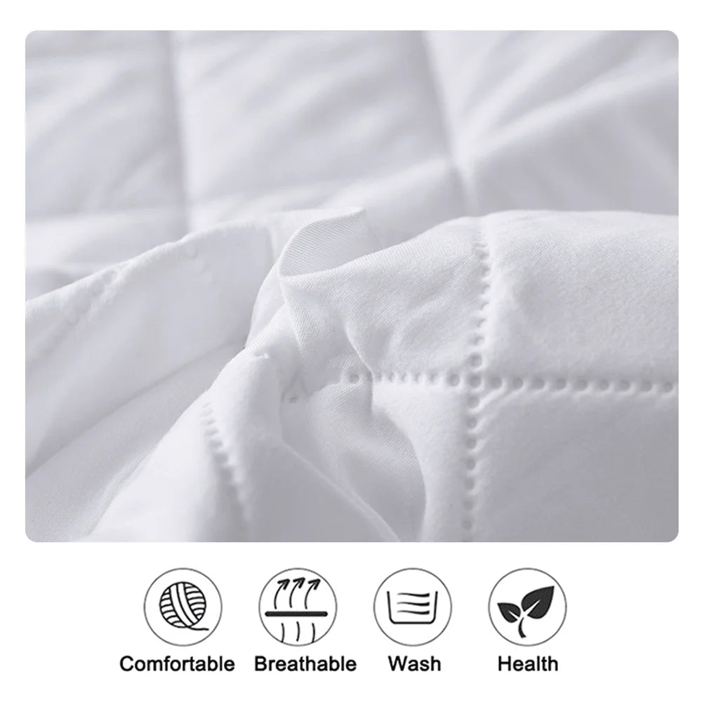 Waterproof Fitted Mattress Protector – Single, Double, 140/160 Sizes, Grey or White, Anti‑Dust Mite and Breathable