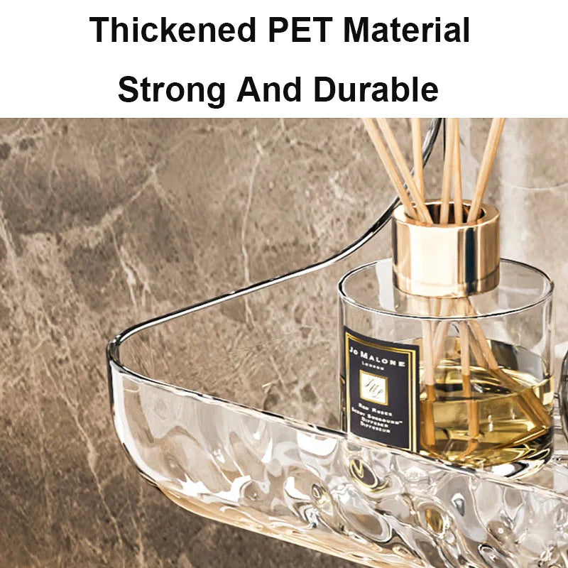 Acrylic Bathroom Shelf – No-Drill Wall-Mounted Shower Organiser for Toiletries & Cosmetics