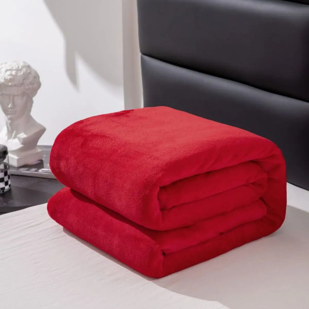 Simple Plain Plush Blanket – Thick Warm Coral Fleece Throw for Winter, Farley Plush Cover