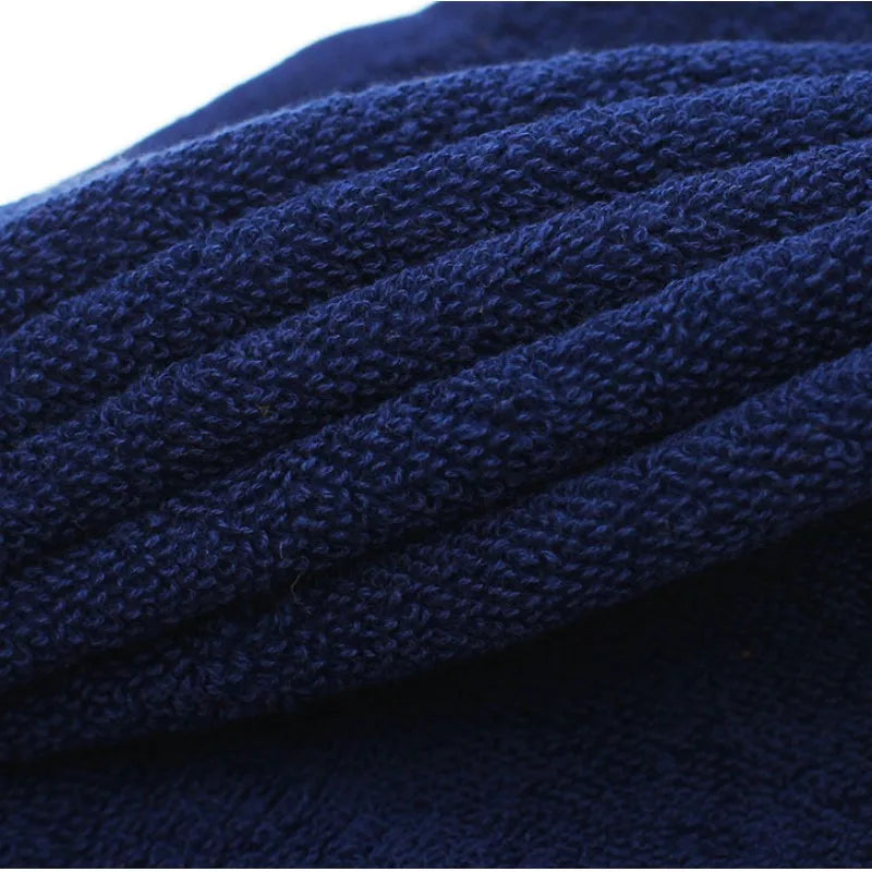 2 Pack Black Cotton Hotel Towels – Quick‑Dry Thick Soft Face and Bath Towels, 34x74cm / 70x140cm