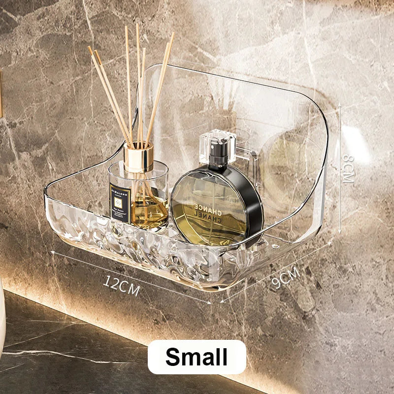 Acrylic Bathroom Shelf – No-Drill Wall-Mounted Shower Organiser for Toiletries & Cosmetics