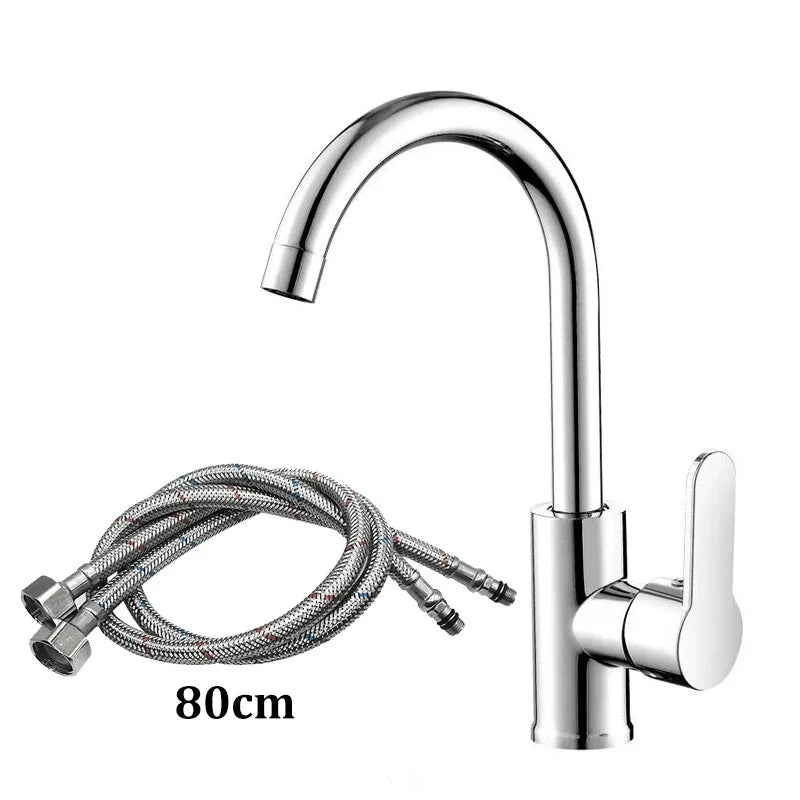 Kitchen Mixer Tap with Hot and Cold Water – Splash‑Proof, High‑Pressure Stainless Steel Faucet for Sink and Dishwashing