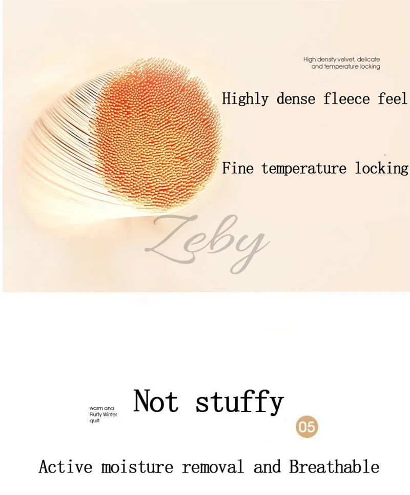 Super Thick Winter Warm Blanket – Artificial Lamb Cashmere Weighted Quilt for Bed, Soft Coral Fleece, 2–5 kg