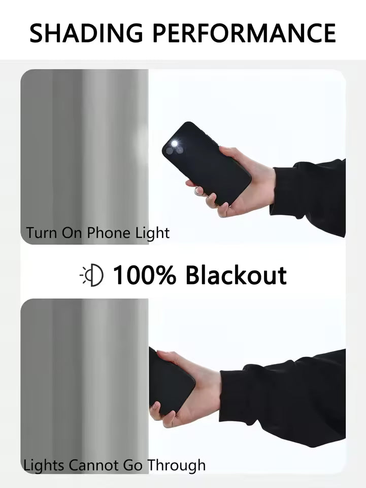 Panel 100% Blackout Curtain with Grommets – Solid Thermal Insulated Total Privacy Drapes for Bedroom & Living Room Home Decor