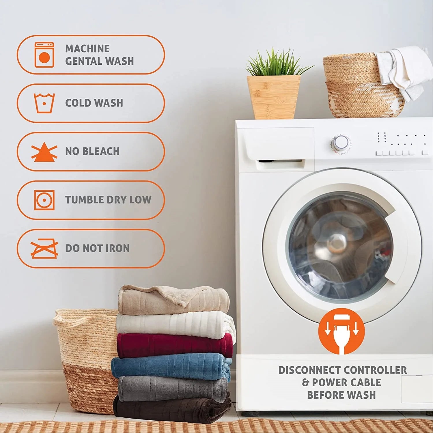 silent night luxury heated throw - Electric Blanket for Sofa or Single Bed, EU Plug