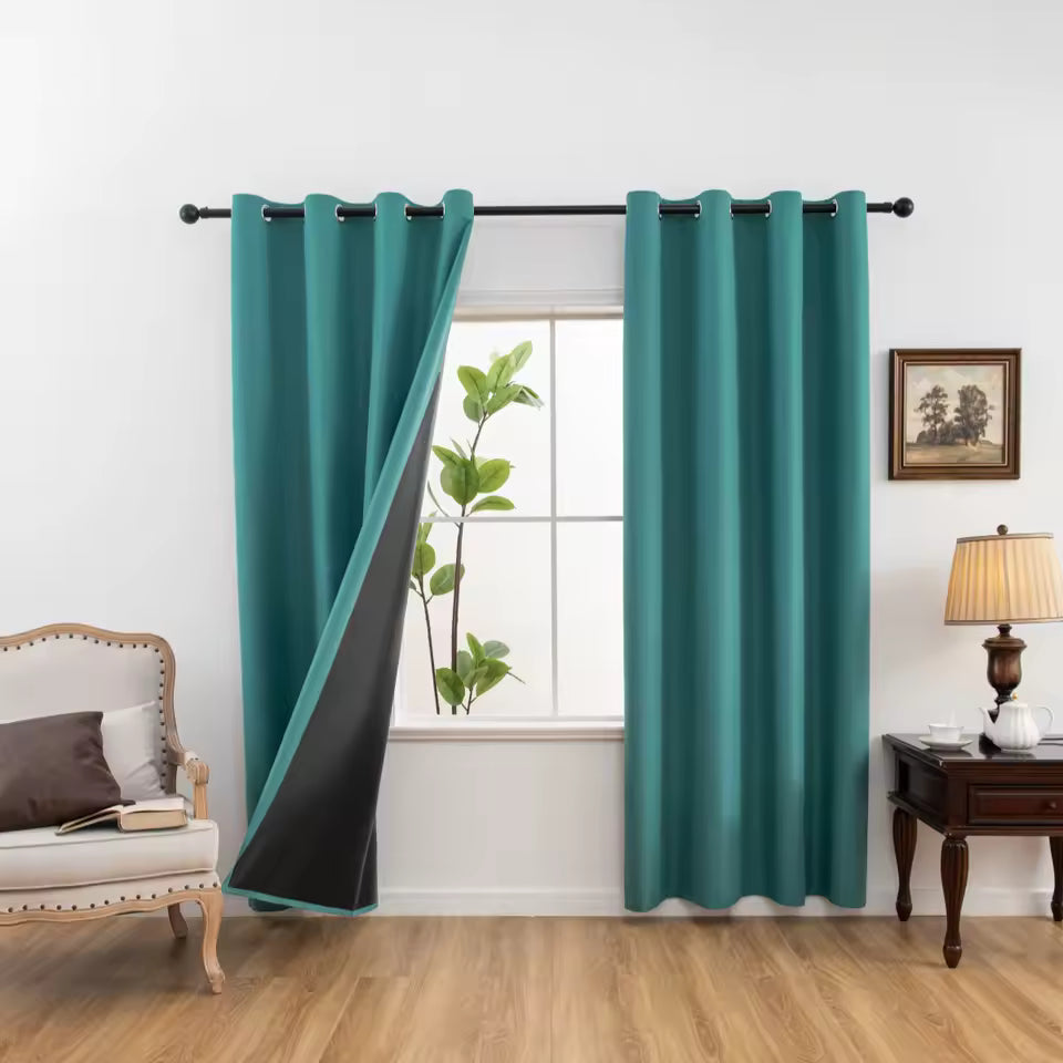 Panel 100% Blackout Curtain with Grommets – Solid Thermal Insulated Total Privacy Drapes for Bedroom & Living Room Home Decor