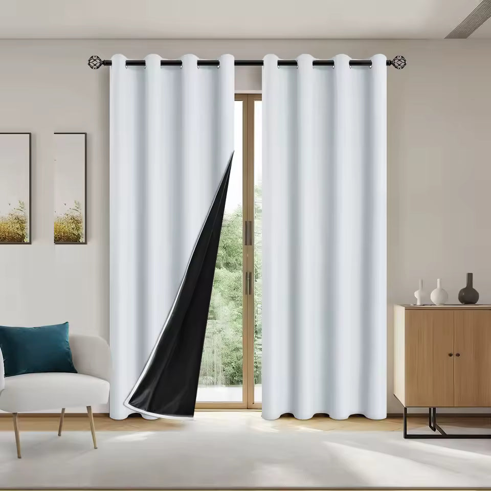 Panel 100% Blackout Curtain with Grommets – Solid Thermal Insulated Total Privacy Drapes for Bedroom & Living Room Home Decor