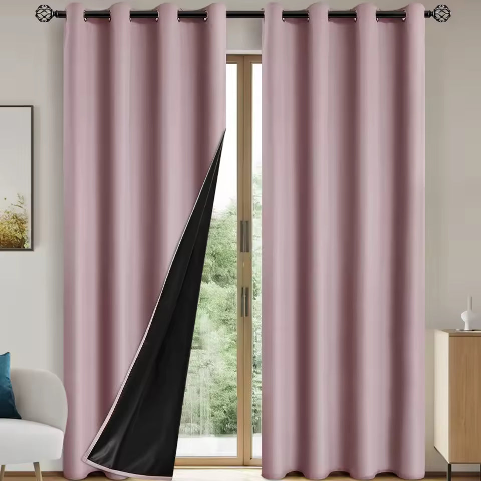 Panel 100% Blackout Curtain with Grommets – Solid Thermal Insulated Total Privacy Drapes for Bedroom & Living Room Home Decor