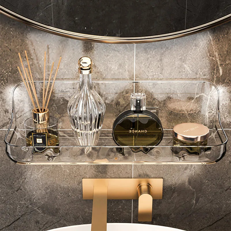 Acrylic Bathroom Shelf – No-Drill Wall-Mounted Shower Organiser for Toiletries & Cosmetics