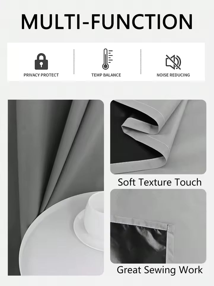 Panel 100% Blackout Curtain with Grommets – Solid Thermal Insulated Total Privacy Drapes for Bedroom & Living Room Home Decor